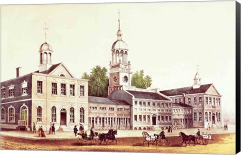 Framed Independence Hall, Philadelphia, 1776 Print