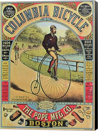 Framed Advertisement for the Columbia Bicycle Print