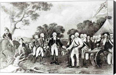 Framed Surrender of General Burgoyne Saratoga, New York, 17th October 1777 Print