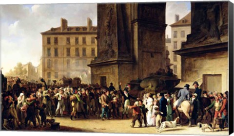 Framed Conscripts of 1807 Marching Past the Gate of Saint-Denis Print