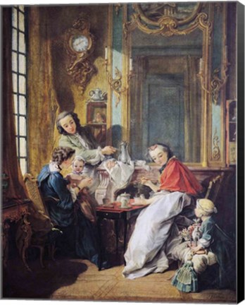 Framed Afternoon Meal, 1739 Print