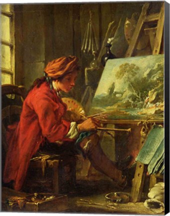 Framed Painter in his Studio Print