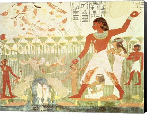 Framed Hunting and Fishing, from the Tomb of Nakht Print