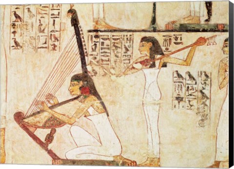 Framed Two Musicians, from the Tomb of Rekhmire Print