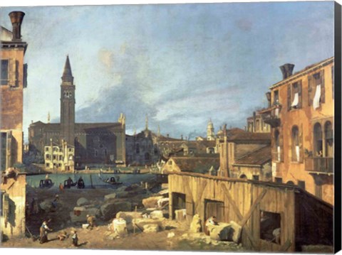 Framed Venice: Campo San Vidal and Santa Maria della Carita Print