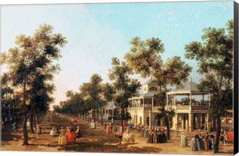 Framed Vauxhall Gardens: the Grand Walk Print