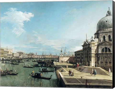 Framed Entrance to the Grand Canal and the church of Santa Maria della Salute, Venice Print