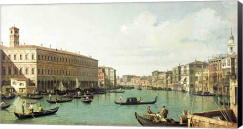 Framed Grand Canal from the Rialto Bridge Print