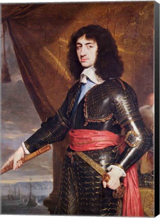 Framed Portrait of Charles II Print