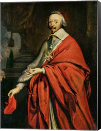 Framed Portrait of Cardinal de Richelieu Print