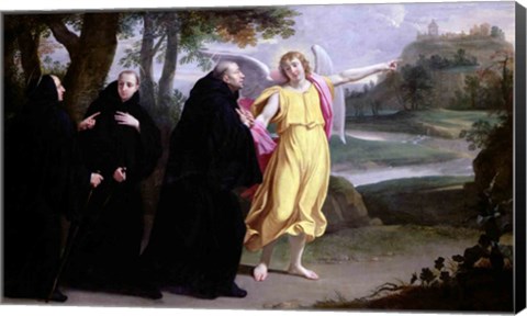 Framed Scene from the Life of St. Benedict Print