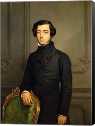 Framed Charles-Alexis-Henri Clerel de Tocqueville Print