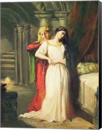 Framed Desdemona Retiring to her Bed, 1849 Print