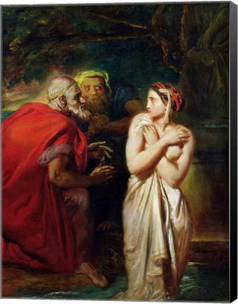 Framed Susanna and the Elders, 1856 Print