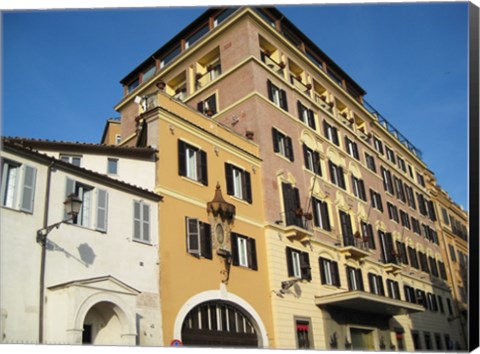 Framed Buildings Close to Spanish Steps Print