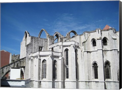 Framed Lisbon Carmo Convent Arches Print