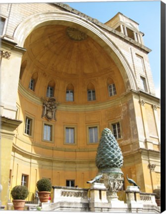 Framed Pinecone Statue in the Vatican Print