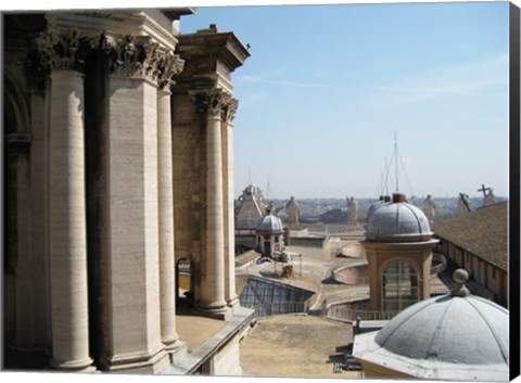 Framed Rome San Pietro Roof Print