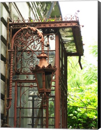 Framed Rusty Framework and Lamp Print