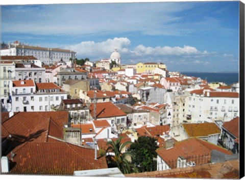 Framed View on Alfama from Santa Luiza Mirador Print