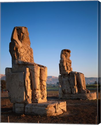 Framed Colossi of Memnon, Luxor, Egypt Print