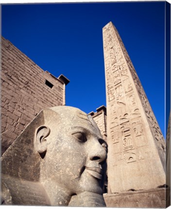 Framed Statue of Ramses II, Temple of Luxor, Luxor, Egypt Print