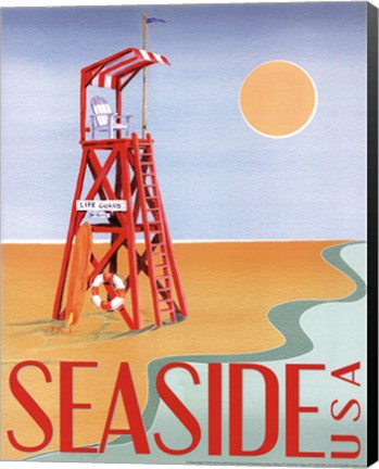 Framed Beach Watch I Print