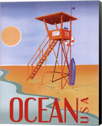 Framed Beach Watch II Print
