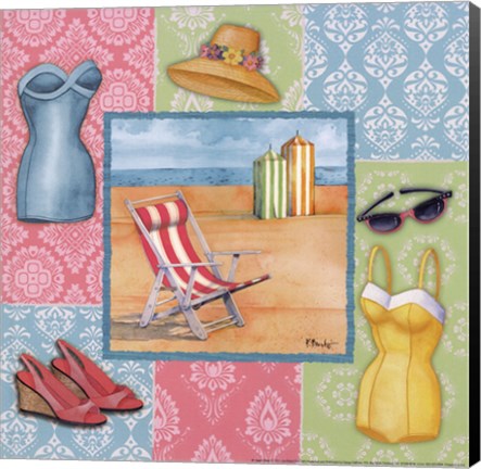 Framed Beach Wear II Print