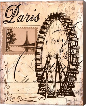 Framed Paris Collage III Print
