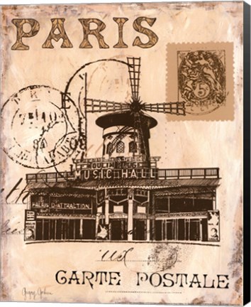 Framed Paris Collage IV Print