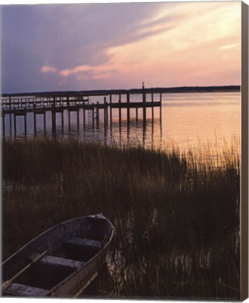 Framed Channel Sunset III Print