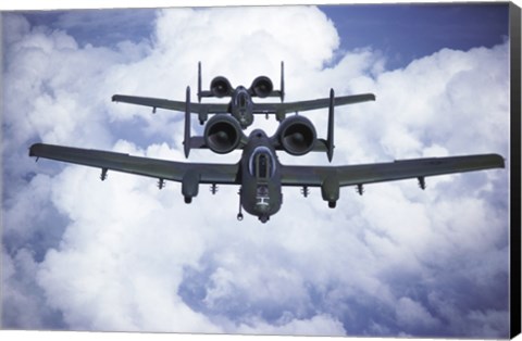 Framed Fairchild A-10 Thunderfird Anti-Tank Bombers Print