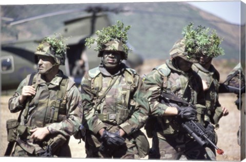 Framed Camouflage, U.S. Marines Print