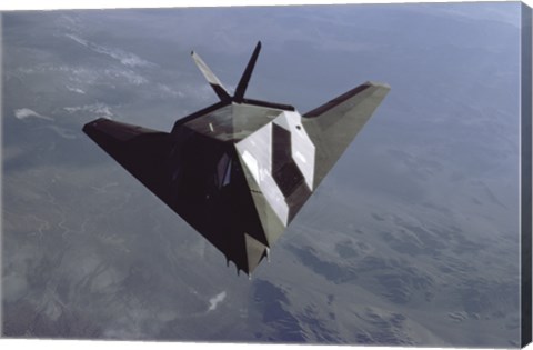 Framed US Air Force F-117 Stealth Figher Print