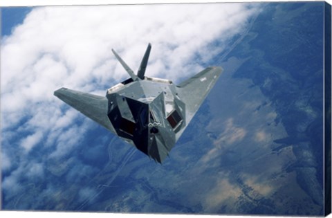 Framed F-117A Stealth Fighter Print