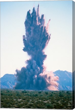 Framed Explosion on land Print