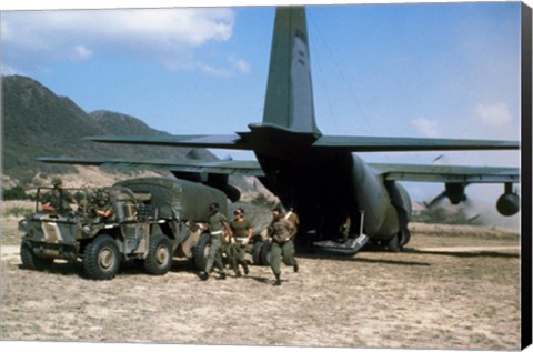 Framed EC-130E Unloading Print