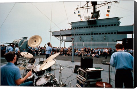 Framed Persian Gulf: A Band Plays For the USS Blue Ridge Print