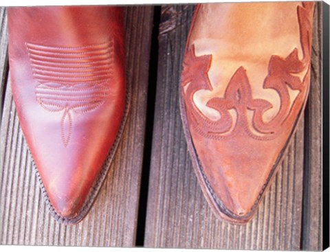 Framed Cowboy Boot Tips Print
