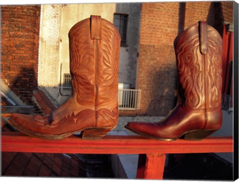 Framed Cowboy Boots Print
