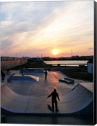 Framed Skate Park, Hove Lagoon, UK Print