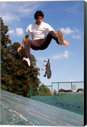 Framed Skateboarding Jump Print