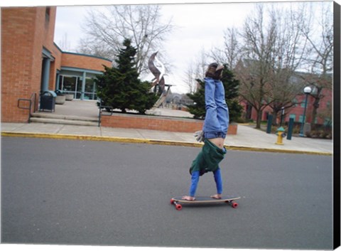 Framed Upsidedown Skater Print