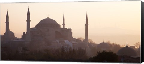 Framed Museum at sunrise, Aya Sofya, Istanbul, Turkey Print