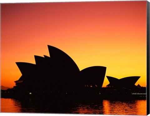 Framed Sunrise over an opera house, Sydney Opera House, Sydney, Australia Print