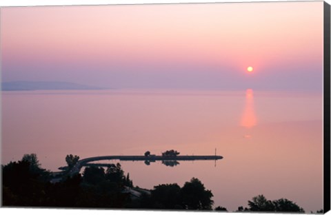 Framed Sunrise view from Tihany, Tihany, Lake Balaton, Hungary Print