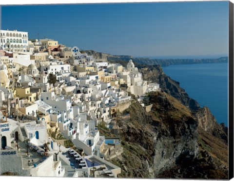 Framed Thira (Fira), Cyclades Islands, Greece Print