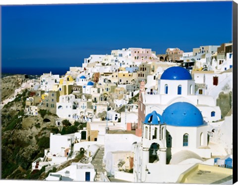 Framed Santorini, Oia, Cyclades Islands, Greece Print