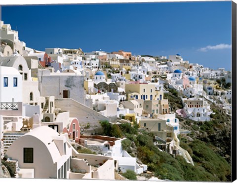 Framed Santorini, Oia, Cyclades Islands, Greece Print